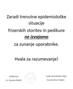 Frizerske storitve in pedikura!