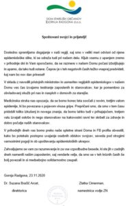 Obvestilo za javnost