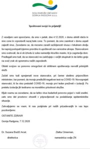 Obvestilo za javnost