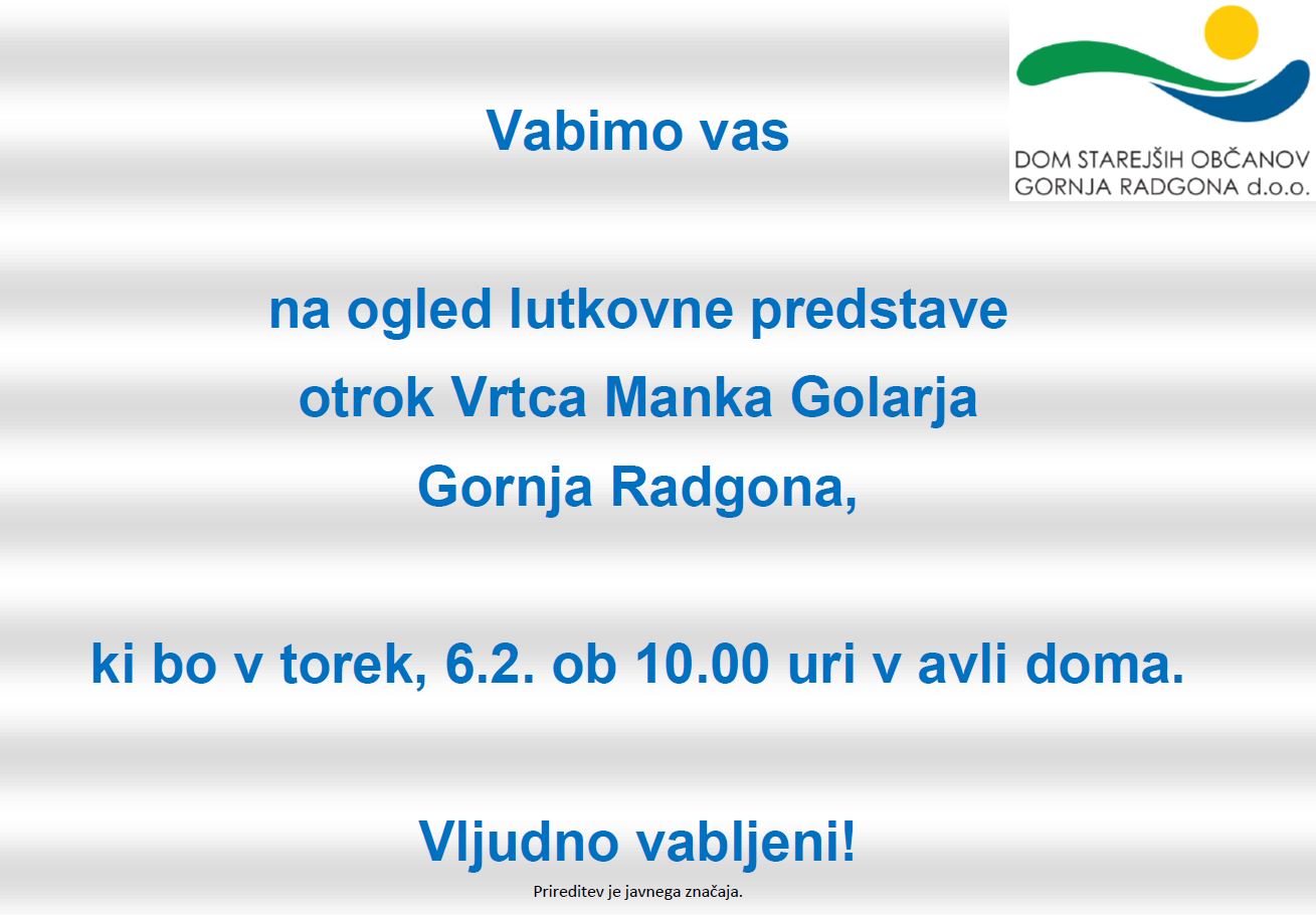 Lutkovna predstava otrok vrtca Manko Golar
