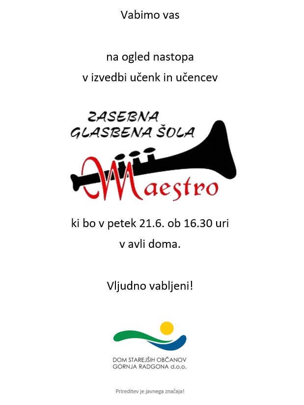 Koncert Zasebne glasbene šole Maestro