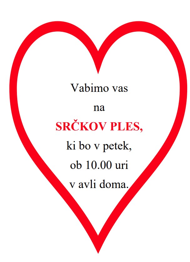 Slika vabila na Srčkov ples
